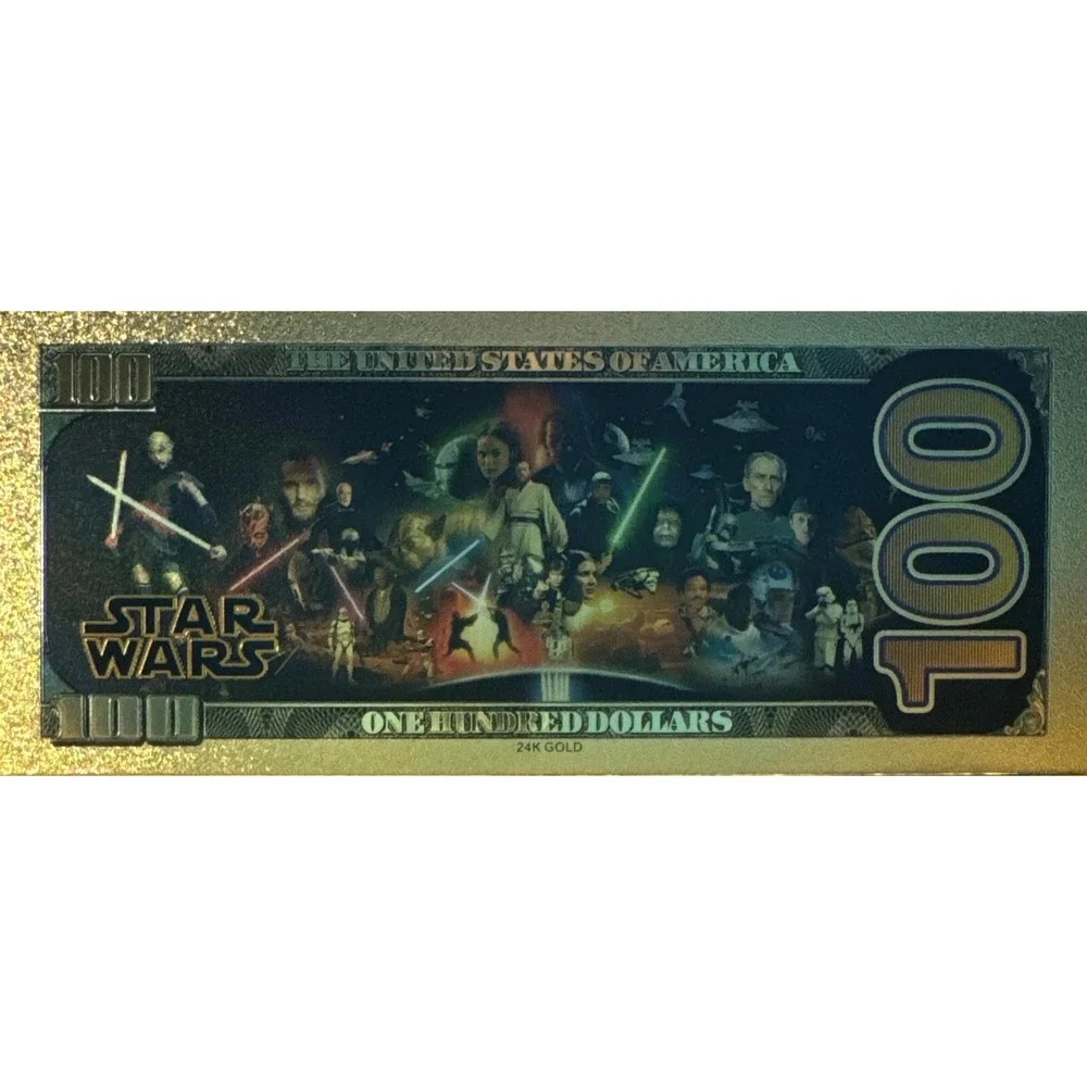 Asajj Ventress - Nightsister Gold Star Wars Banknote Note $100 Bill